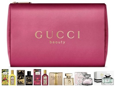 7pcs New Box Gucci Bamboo Flora Gardenia Eau Fraiche Bloom Perfume Miniature Bag