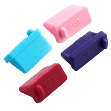 Cellphone PC Silicone Female End USB Port Cover Cap Anti Dust Protector 10 PCS