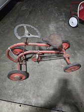 Antique 1940's Kar Bike Double Frame Pedal Car Bike Missing 1 Pedal Unrestored