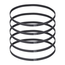 350mm GT-2 Timing Belt, 5pcs 6mm Width 2mm Pitch 3D Printing Closed Loop, Black