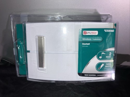 UTILITECH Wireless Doorbell, #0322614 Two Sounds, New Unopened, 115 ft Range - Picture 4 of 4