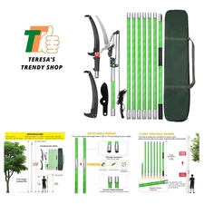 27 Feet Tree Pole Pruner Manual Branches Trimmer Tree Branch Garden Tools Lop...