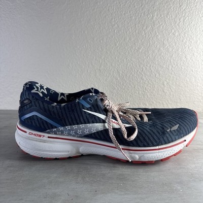Brooks Ghost 15 Shoes Mens 10D Blue Running USA Stars 4th of July R1103931D449