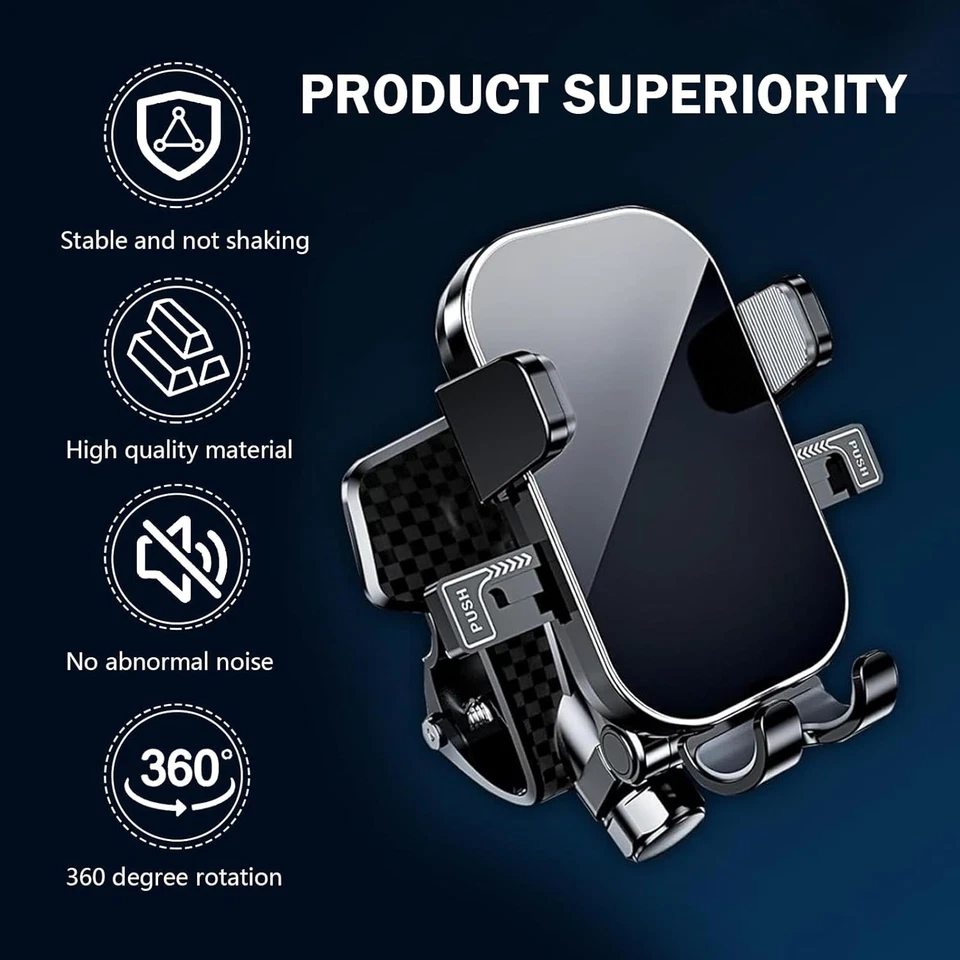 Universal 360° Car Phone Mount Dashboard Holder For Cell Phone Samsung iPhone - Image 4 of 4