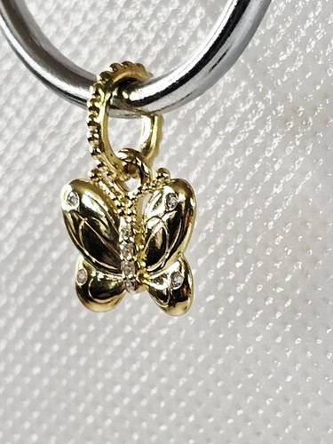 Pandora Shine Butterfly Pendant Dangle Charm Gold Plate Authentic - Picture 3 of 11