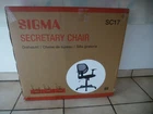 SIGMA Office Chair SC17, Plastic, Adjustable Seat Height, Black/Black, New
