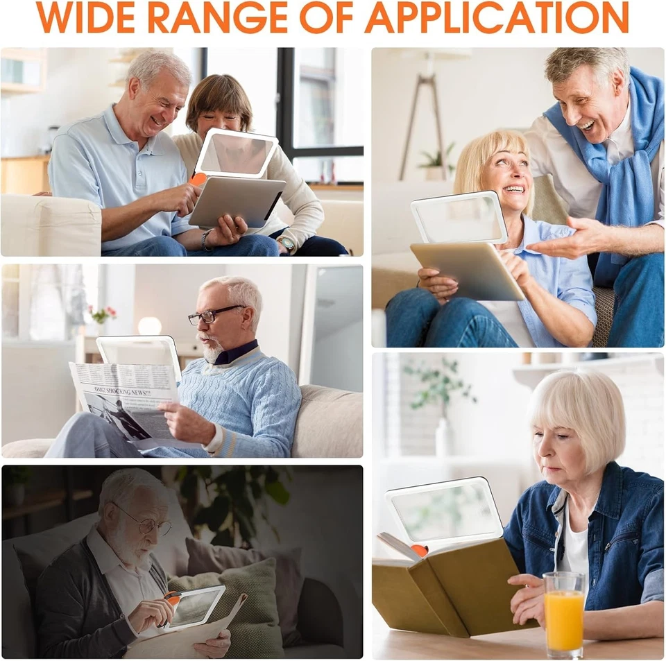 Lupa Grande con Luz, Página Completa 5X Lupa 48LED Frío y Cálido L... Foto 4 de 4