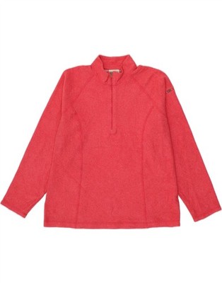 L.L.BEAN Damen-Fleecepullover mit Reißverschluss am Ausschnitt UK 16 Large rosa Polyester SJ11