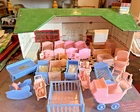 VINTAGE MARX "BABYLAND NURSERY" W/SOME NAMED ACCESSORIES + RENWAL EXTROIDINARY
