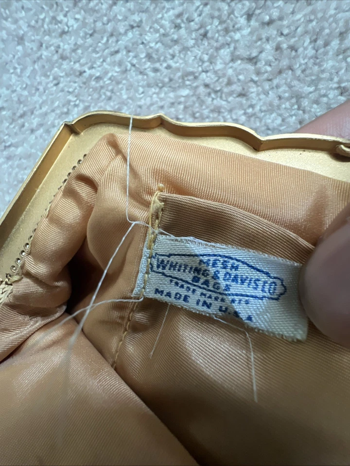 Whiting & Davis Vintage Gold-Tone Mesh Bag - Image 2 of 4