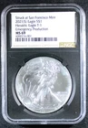 2021-(S)  American Silver Eagle T-1 - NGC MS-69- Emergency Production