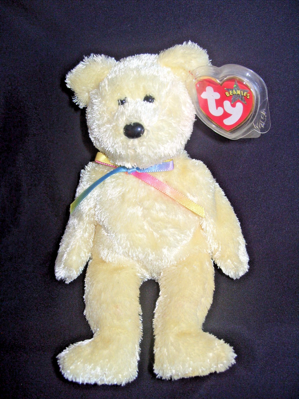 TY BEANIE BABY SHERBET - YELLOW BEAR - MINT CONDITION - RETIRED WITH TAGS