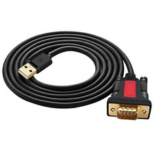 USB to RS232 DB9 Serial 9-Pin Adapter Cable 10ft Compatible with MAC OS Windo...