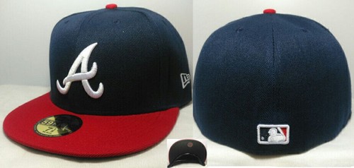 Atlanta Braves MLB Fitted Hat New style Men's 59FIFTY 5950 Baseball Cap US - Picture 18 of 30