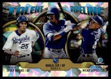 2019 Bowman Talent Pipeline Atomic Refractors Nicky Lopez/Khalil Lee/Seuly