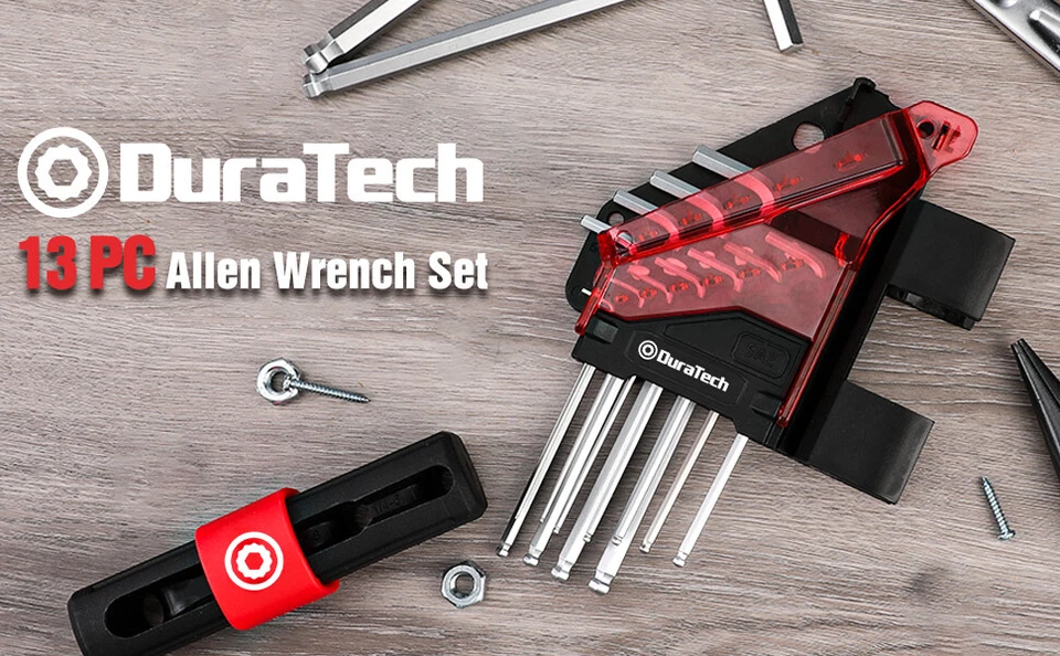 13PCS Allen Wrench Set T-handle Hex Key Set Long Arm Ball End Hex Wrench Set SAE - Image 3 of 4