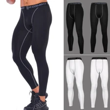 Men's Compression Tight Pants Leggings Base Layer Bottoms Running Workout Sports