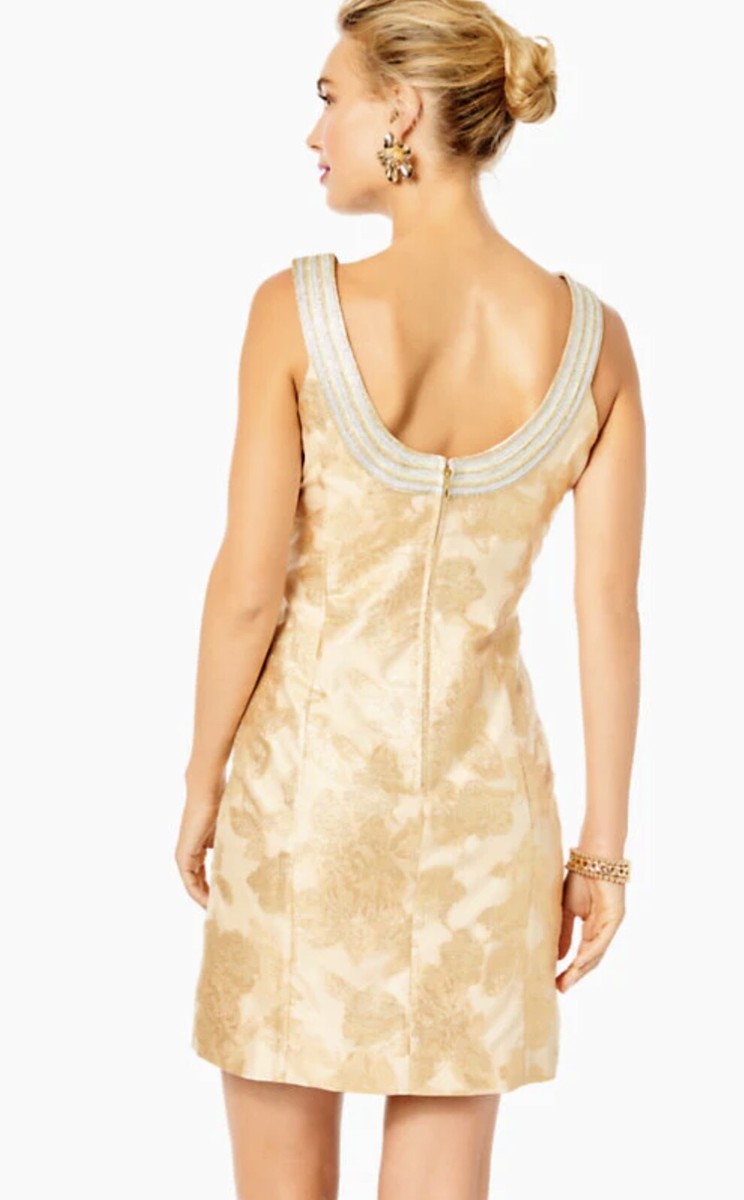 Lilly Pulitzer NWT Valli Floral Brocade Dress Gold Organza Brocade Size 8,16 | eBay Lilly Pulitzer NWT Valli Floral Brocade Dress Gold Organza Brocade Size 8,16 | eBay