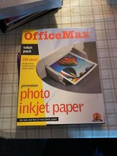 OFFICE MAX PHOTO PAPER HIGH GLOSS 8.5 x 11 75 SHEETS Open Box 50lb