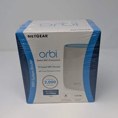 New NETGEAR Orbi RBR20 Tri-Band Home Mesh WiFi Router AC2200