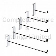 100x GRID MESH HOOKS ACCESSORY SINGLE PRONG SHOP DISPLAY 2'' 4" 6" 8" 10" 12"