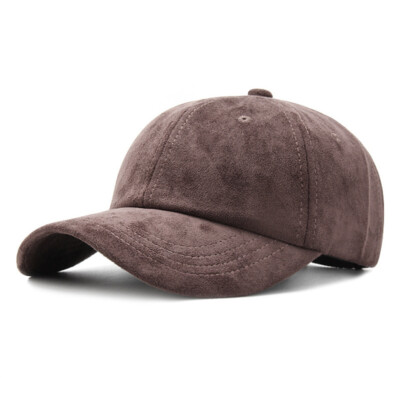 Simple suede baseball cap Hard top casual cap Dad cap for both men and  women