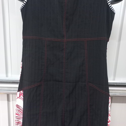 😇 Philossophy Size 14 Womens Ladies Dress Sleeveless Stretch Black Red White - Picture 10 of 13