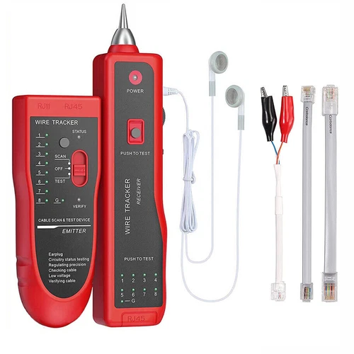 RJ11 RJ45 Ethernet LAN Network Cable Toner Wire Tracker Cable Tester Line Finder