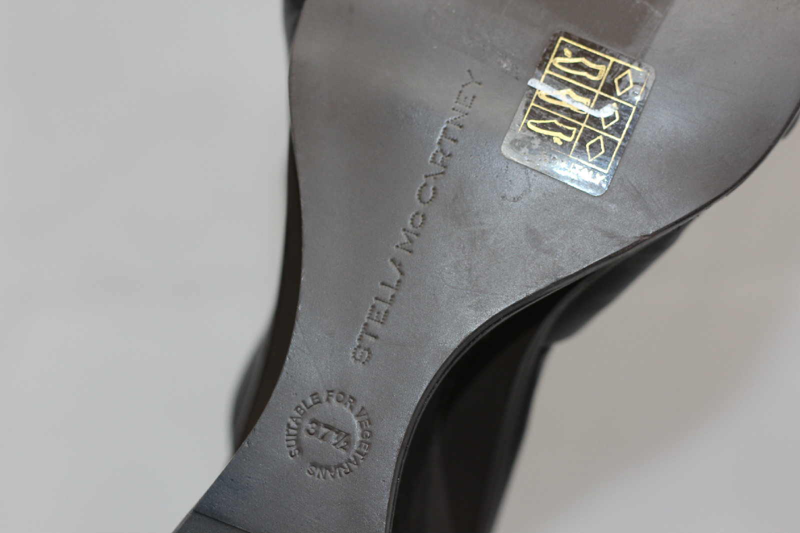 $1055 Stella McCartney Knotted Wedge Sandals Slip Mules - Black Silver 7.5 (T45) image 9