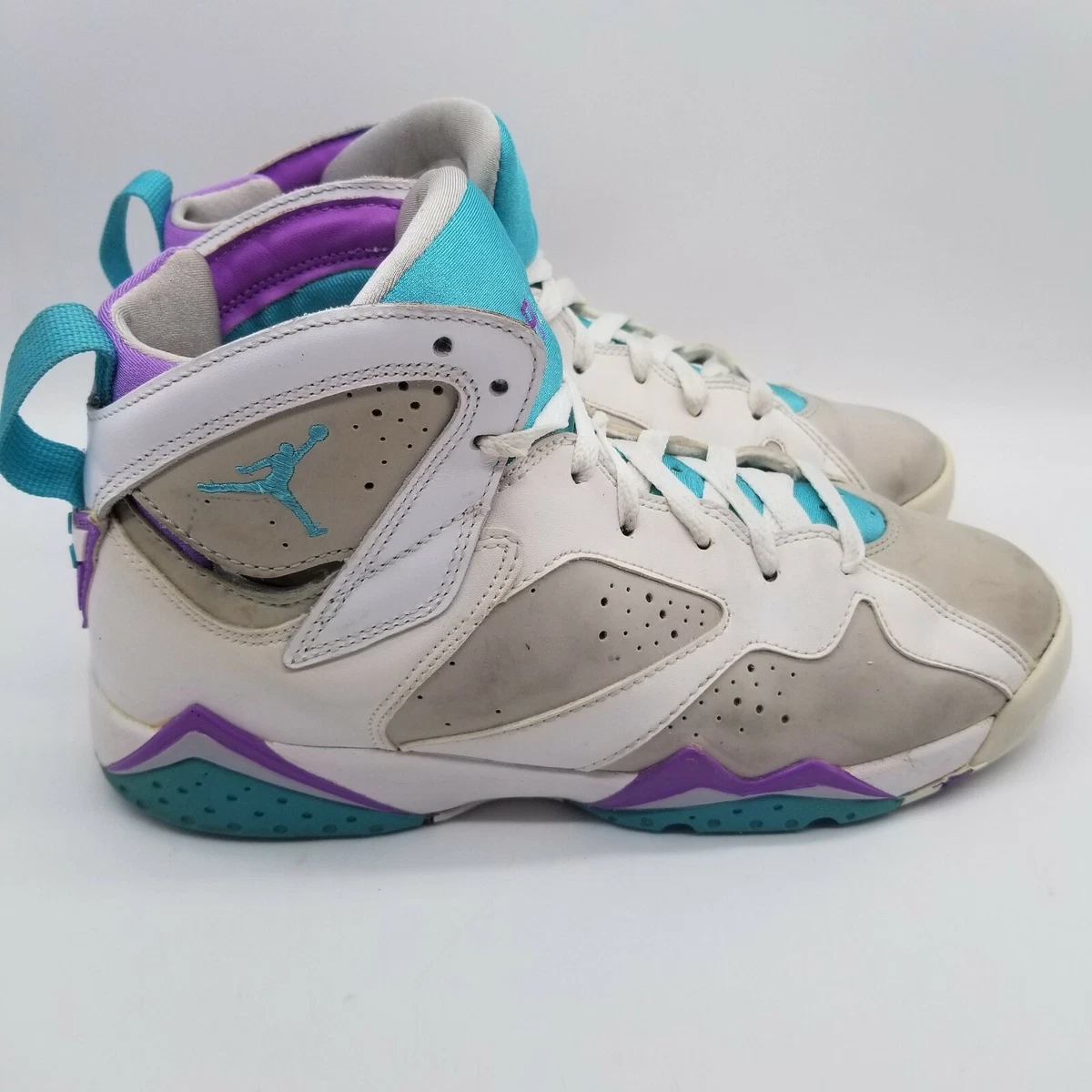 White pink hotsell and teal jordans
