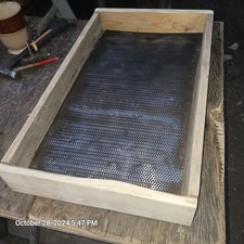 Sifting Box 1/8" Holes Stainless Steel Screen 22 1/2"×13 3/4" Worm Castings Sift