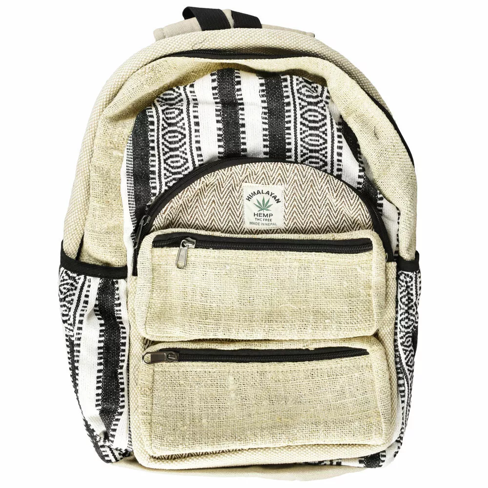 Black cheap hemp backpack