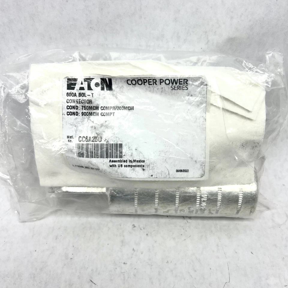 CC6A25U 600A ALUMINUM COMPRESSION CONNECTOR CRIMP BOLT - Image 3 of 3