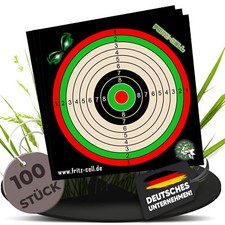 100 Fritz-Cell Zielscheiben 14x14cm für Luftgewehr Luftpistole Airsoft und Kugel