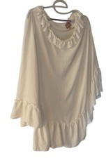 Show Me Your MuMu White One Shoulder Ruffles Asymmetrical Mini Dress Size 1X