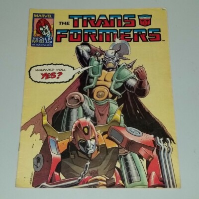 TRANSFORMERS BRITISH WEEKLY #133 3RD OCTOBER 1987 MARVEL UK COMIC