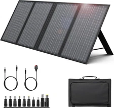 60W Foldable Solar Panel Charger with 18V DC Outlet for Portable Power Generator
