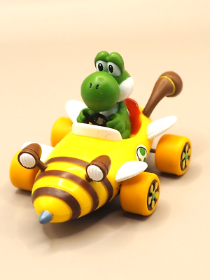Yoshi Super Mario Bros Mario Kart Pull Back Car Toy Mini Figure