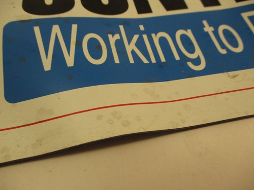 Vintage c1980s Detroit Edison DTE Magnetic Sign Decal High Voltage Contractor - Picture 5 of 11