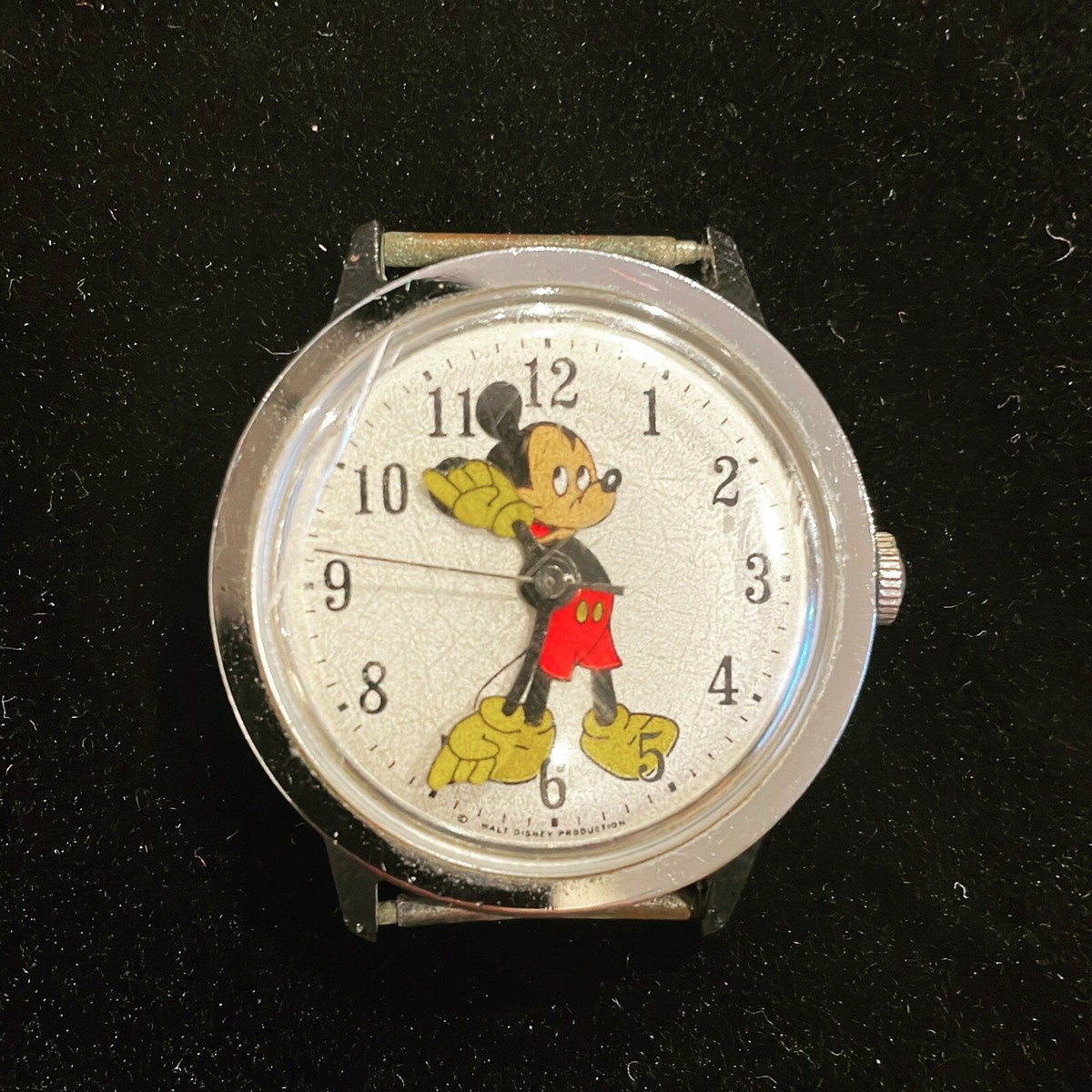 Vintage 1970 Timex Mickey Mouse Fun Timer 17 Jewel Watch - Rare