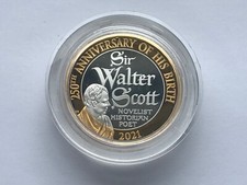 Simply-Coins 2021 SIR WALTER SCOTT TWO 2 POUND SILVER PROOF LTD ED 550 