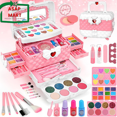 Kids Makeup Kit Girl Toys for Gifts, Teensymic Toys for Girls Real Washable Make