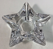 5 Point Clear Glass Star Shaped Votive Candle Holder