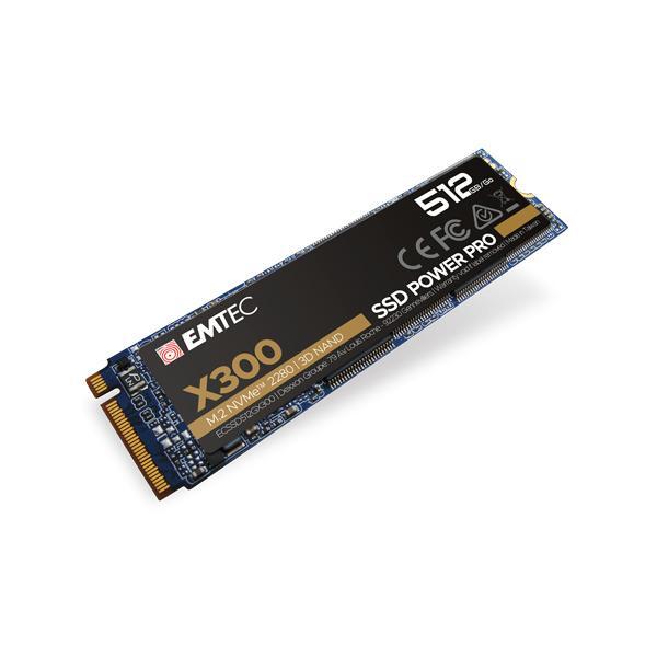 ECSSD512GX300 Emtec X300 M.2 512 GB PCI Express 3.0 3D NAND NVMe