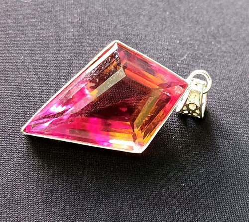 Certified 65+ Ct Natural Zultanite 7 Color Fancy Cut Pendant 925 Silver Jewelry - Picture 2 of 6