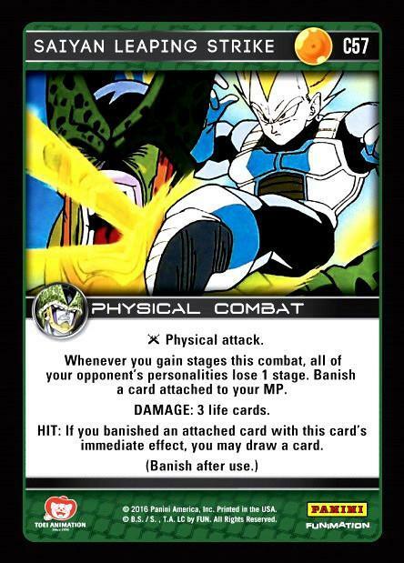 DBZ Dragon Ball Z TCG Panini Perfection C57 Saiyan Leaping Strike