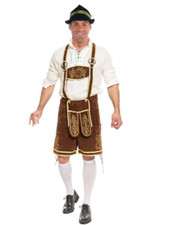 NEW Men's M-XL Oktoberfest Bavarian Lederhosen Halloween Costume Beer Garten