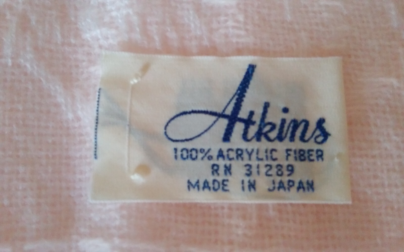 Baby Blanket Vintage Atkins Japan Receiving Blanket Woven Butterflies 35×36 Pink