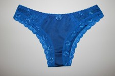 1 New Silky Satin  Lace Cheeky Bikini Panties Size 7/Large...Free Shipping 