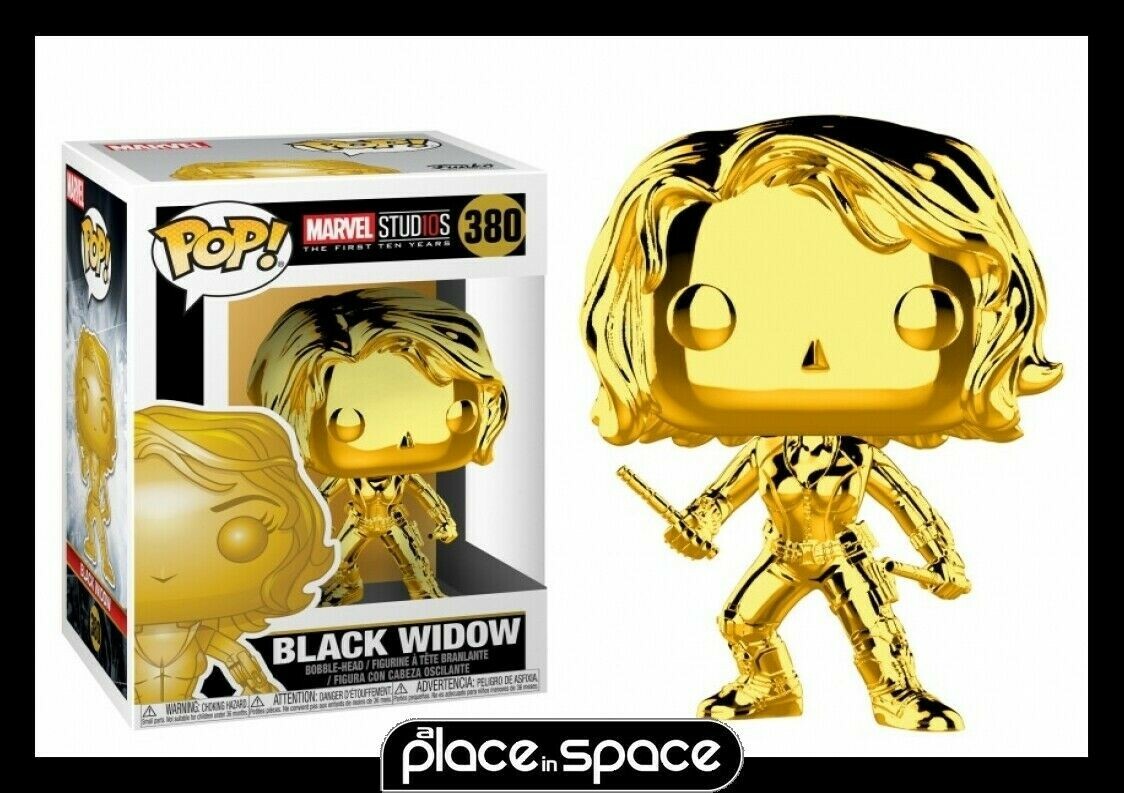 Funko Pop Marvel Studios 10 380 BLACK WIDOW “CHROME” | eBay